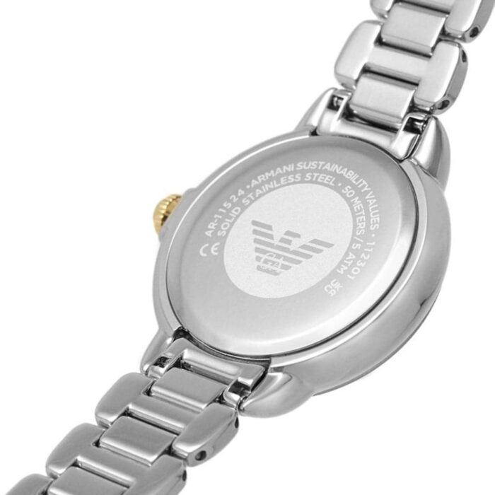 Emporio Armani Mia Quartz Mother of Pearl Dial Two Tone Steel Strap Watch For Women - AR11524 - Image 3